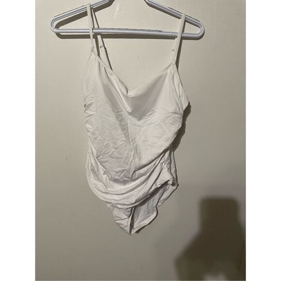 Anne Cole Women’s 12 White One Piece Bathing Suit Swiwmear Slimming - Picture 1 of 6